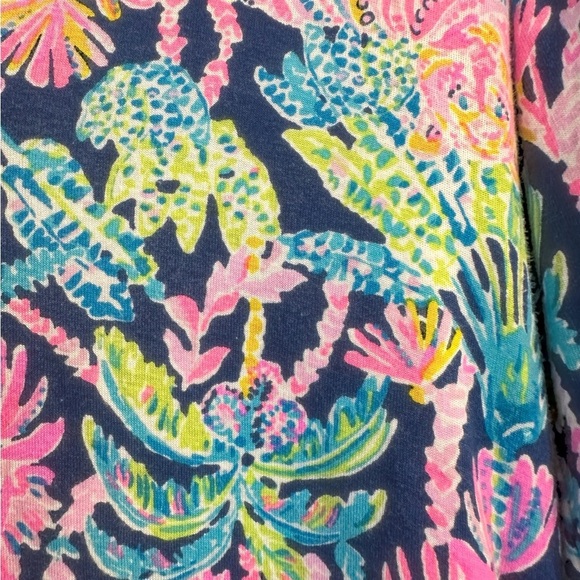 Lilly Pulitzer Oyster Bay Navy Seen and Herd Knit PJ Top Sz S - Picture 7 of 7